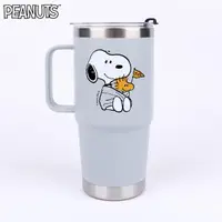 在飛比找momo購物網優惠-【SNOOPY 史努比】復古史努比手把保溫杯(700ml)