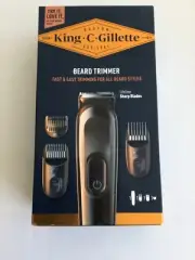 King C Gillette Beard Trimmer Shaver Rechargeable Hair Black New Boxed