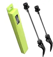 Front Rear Bicycle Skewer, Quick Release Skewer, Front Rear Axle Portable Set, Aluminium Alloy Hollow Shaft Kit, Replacement for Bicycle Wash Hub