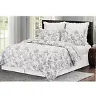 C&F Home Full Queen Quilt and 2 Shams, Miriam Slate 90 x 92