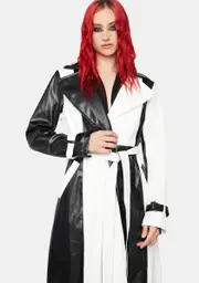 Taste Of Freedom Colorblock Trench Coat