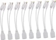 Vaguelly 8pcs Splitter Line Power Supply Module for Cameras Routers Security Monitoring Reliable Lightweight Injector Splitter Kit for Easy Installation
