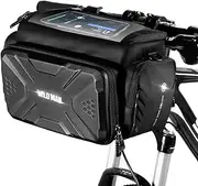 WILD MAN 4L Rainproof Bike Handlebar Storage Bag with Touch Screen Use for MTB Mountain Road Bike Folding Bike Scooters