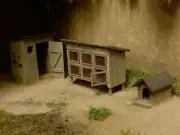 Model Scene TT Scale Farme Yard