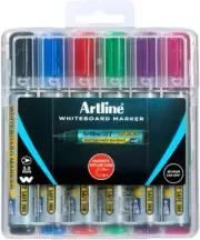 Artline 577, 157746HC, Whiteboard Markers in Hard Case, Bullet Nib, 2mm, Asso...