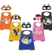 Book Week Bluey Bingo Coco Theme Party Cape Mask Set Costume Cosplay Kids Gift