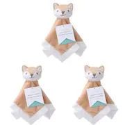 3x The Peanutshell Woodland Adventure Fox Security Baby Toy/Blanket 30cm 0M+