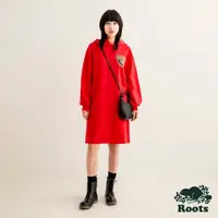 在飛比找momo購物網優惠-【Roots】Roots 女裝-舞龍新春系列 寬版連帽洋裝(