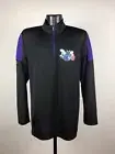 Men's Charlotte Hornets Hardwood Classics Black Quarter Zip Pullover Large NWT