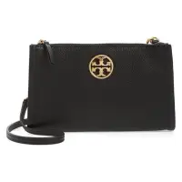 在飛比找momo購物網優惠-【TORY BURCH】素面皮革斜背包