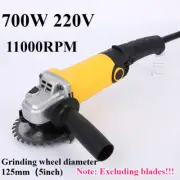 700W220V Electric Angle Grinder Tool Corded Household Handheld Grinding Polisher