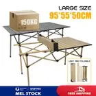 Outdoor Roll up Folding Camping Table Portable Egg Roll BBQ Picnic Garden Desk