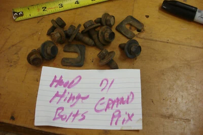 OEM HOOD HINGE BOLT SET REMOVED FROM 71 PONTIAC GRAND PRIX-FITS OTHERS