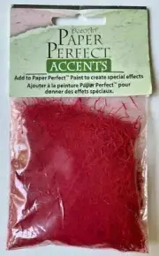 DecoArt Paper Perfect Accents - Red Natural Fibers 6 grams - NEW