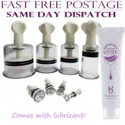 Nipple & Clitoris Sucker Twist Pump Suction Clamp Sex Toy New BDSM Lubricant