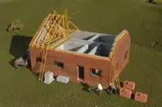 Bachmann HO Residential Building Construction Site SceneScapes Assembled 35105
