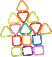 ERINGOGO 75Pcs Geometric Link Chain for Boy Girl Fun Early Education Sensory Rings for Developmental Play Random Styles Bag Engaging Learning for Boys