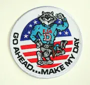 1980s Grumman Aircraft F-14D Tomcat Go Ahead Make My Day Navy Jet Patch New NOS