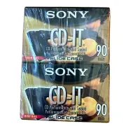 2 Sealed Sony High Bias CD-IT 90 Audio Cassette Tapes Slide Case New