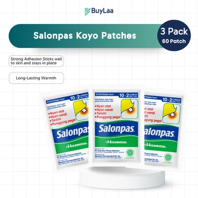 Salonpas Patches Pain Relieving Patch 60, for Muscle, Neck & Shoulder Relief