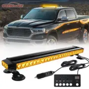 27" 54 LED Amber Emergency Warning Double Side Strobe Light Bar Traffic Advisor
