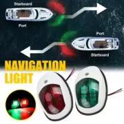 RED&GREEN LED NAVIGATION LIGHTS WHITE HOUSING-Port/Starboard Boat/Nav/Running