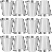 IMIKEYA 18Pcs Portable Stainless Steel Pint Cups Unbreakable Metal Drinking Glasses for Beer Water Juice Convenient Stacking Design for Outdoor Indoor Use