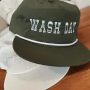Army green Wash day Snap back hat