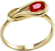 [Galaxy Gold GG] Galaxy Gold14k Solid Yellow Gold Ring with Beautiful 0.65 Carat Ruby