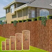 Decorative Fences, Screening, Sunshade, Bamboo Fencing Rolls, Patio Privacy Screen Panels, Reed Screen for Garden(H1.83xL8m/H6xL26ft)