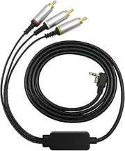 OSTENT AV Video RCA Cable Cord Compatible for Sony PSP 2000 Slim to TV