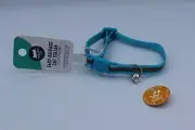 Whisker City Easy Release Cat Collar With Bell 8"-12" Neck Blue