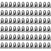 72 Pieces 1 Inch Enlarged Mouth Clip Sling Clasp Hook for Keychain Snap Hooks...