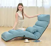 Varossa Chaise Lounge Recliner Chair Sofa Bed (Blue)