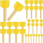 30Pcs Paint sponges for Kids - 5 Size Round Sponge Brushes for Painting - Foam Brushes for Painting - Paint Tools for Kids