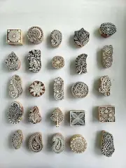 Wooden Print Making Stamps 25 Printing Blocks