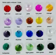 50x14mm 1hole Octagon Crystal Suncatcher beads chandelier craft rainbow octagons