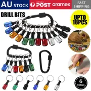-18X 1/4" Hex Shank Screwdriver Bit Holder Extension Bar Keychain Driver Keyring