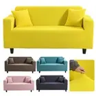 1/2/3/4 Seater Stretch Sofa Cover Loveseat Couch Protector Solid Slipcover Decor