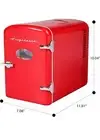 Frigidaire Portable - Retro Compact 6-Liter 9-Can Mini Fridge Color Red NIB