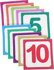 ERINGOGO 10pcs Anti-Slip Square Number Stickers for Boys and Girls Room Creative Floor Decals Removable Classroom Wall Decals