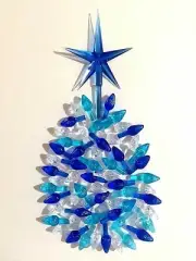 100 Medium Twist Bulbs and 1 Large Modern Blue Star for Ceramic Christmas Trees
