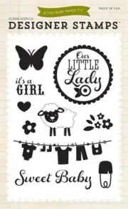 ECHO PARK "BUNDLE OF JOY-A NEW ADDITION" GIRL DESIGNER STAMPS BABY NEW 2015