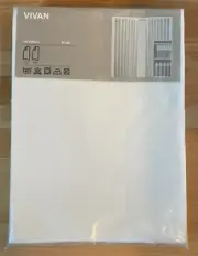 Ikea Vivan Curtains Semi Sheer White 2 Panel Pair 57 x 98" 00.215.39 19006