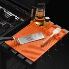 Drip Mat for Griddle Bbq Side Table Organizer Silicone with Spatula Pad