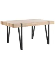 Safavieh Alyssa Rustic Midcentury Wood Top Dining Table