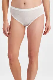 Berlei Barely There Lace Full Brief Underwear - White, Size: 20
