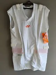 NEW Shock Doctor 3 pad football compression shirt Adult XL White 506-02-35