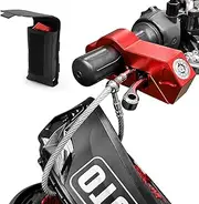 Vofstand Motorcycle Helmet Lock Upgraded - Motorcycle Locks Anti Theft for Helmet & Handlebar | Red Aluminum & Stainless Steel Grip Brake Lock for Moped Scooter Lock Heavy Duty Motorcycle Accessories