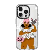 iPhone 16 Pro Clear Case MagSafe Compatible Bat Girl by Mel Stringer